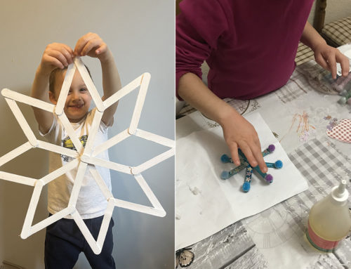 DIY giant snowflake decoration